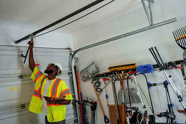 Professional Garage Door Panel Replacement technician working in Mackinaw, IL